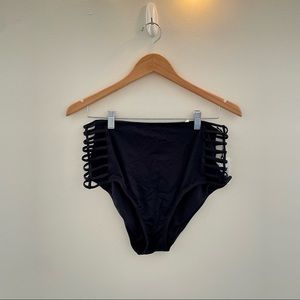 Shade and Shore Black High Waist Bikini Bottom